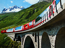 Glacier Express on Viaduct
